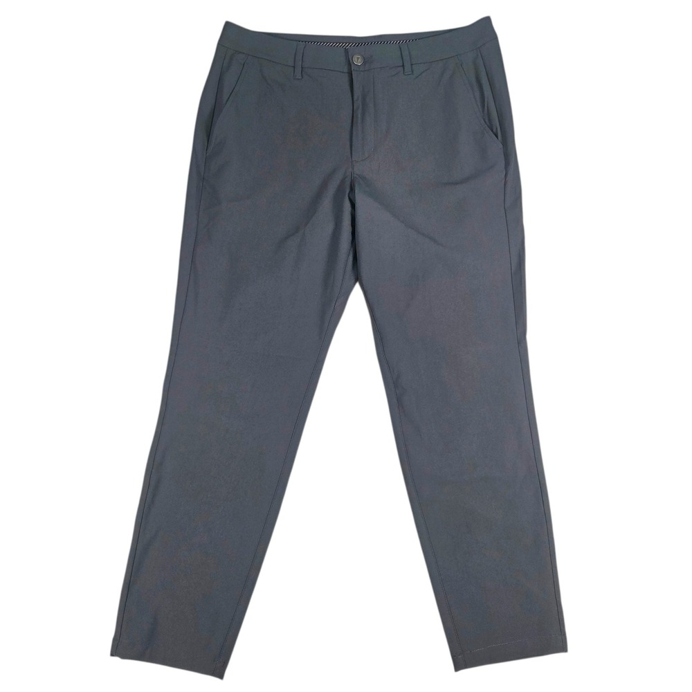 Primo Golf Pants Mens 34/30 (34x27)Grey Flat Front Performance Tapered  Stretch